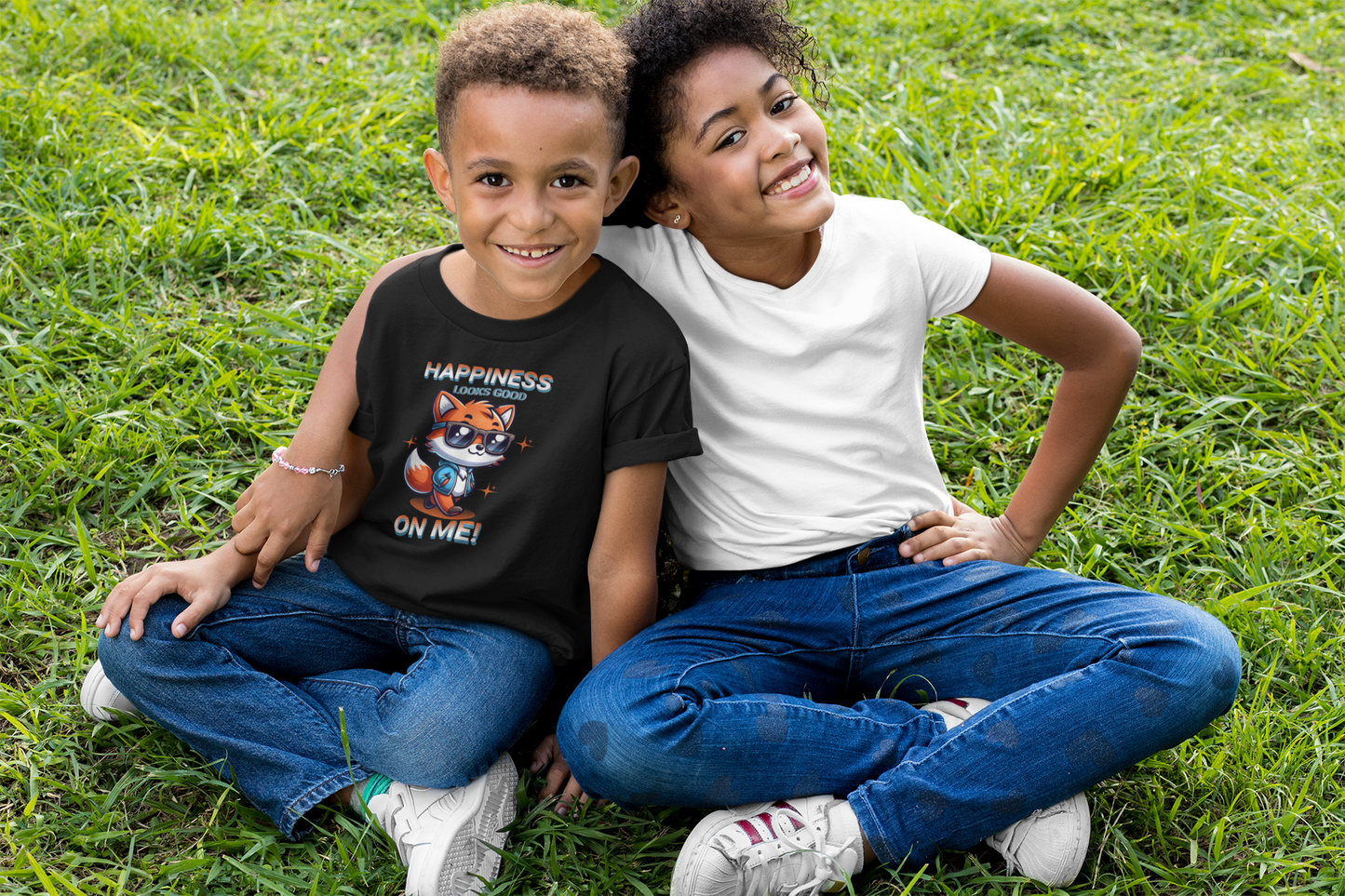 HAPPINESS LOOKS GOOD Toddler Short Sleeve Tee