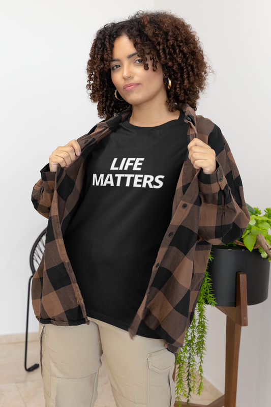 LIFE MATTERS Unisex t-shirt (R.E.D URL ON THE BACK)
