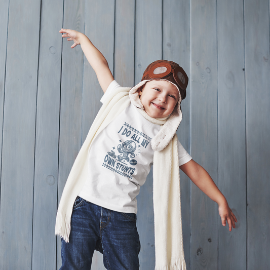 I DO ALL MINE OWN STUNTS Toddler Short Sleeve Tee